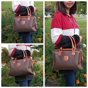 CELINE Macadam Boston Hand Bag EUC